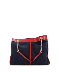 Pre-Owned Gucci Large Rajah Chain Tote Suede