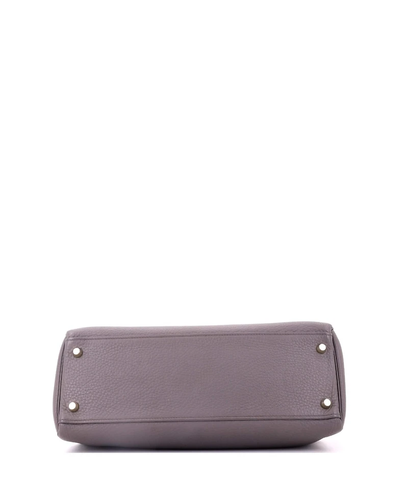 Pre-Owned Hermes Kelly 32 Handbag Grey Togo with Gold Hardware