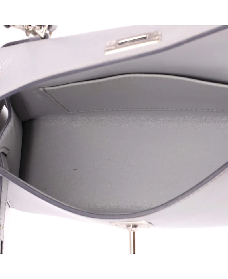 Pre-Owned Hermes Kelly 20 Handbag Metallic Chevre Chamkilight with Palladium Hardware