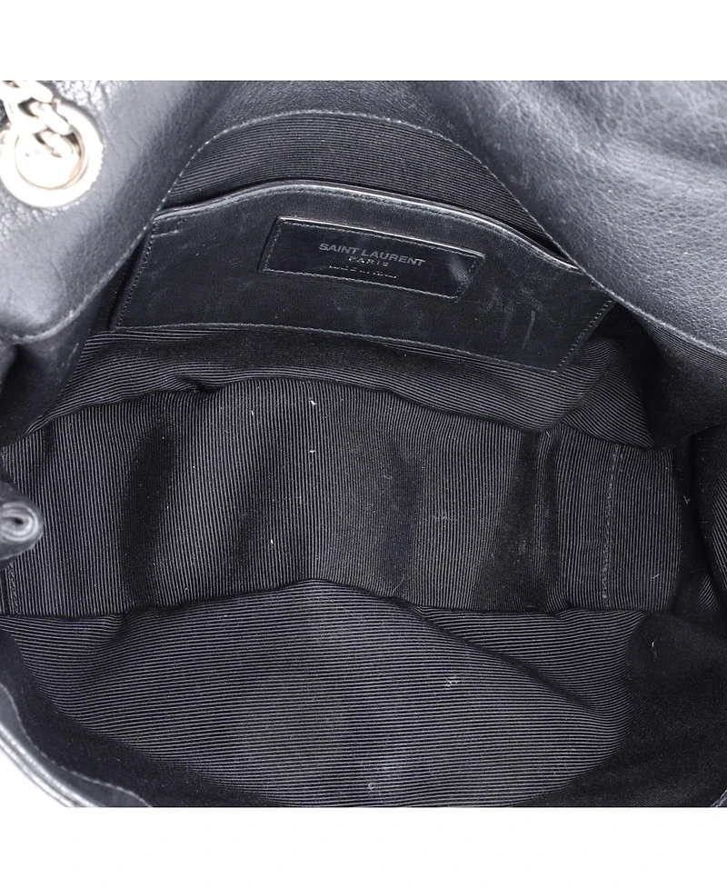 Pre-Owned Saint Laurent Medium Classic Monogram Slouchy Envelope Satchel Matelasse Chevron Leather