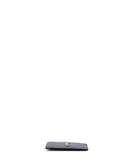 Pre-Owned Saint Laurent Monogram Fragments Zip Card Holder Matelasse Chevron Leather