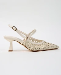 Berness Calloway Woven Slingback Heels