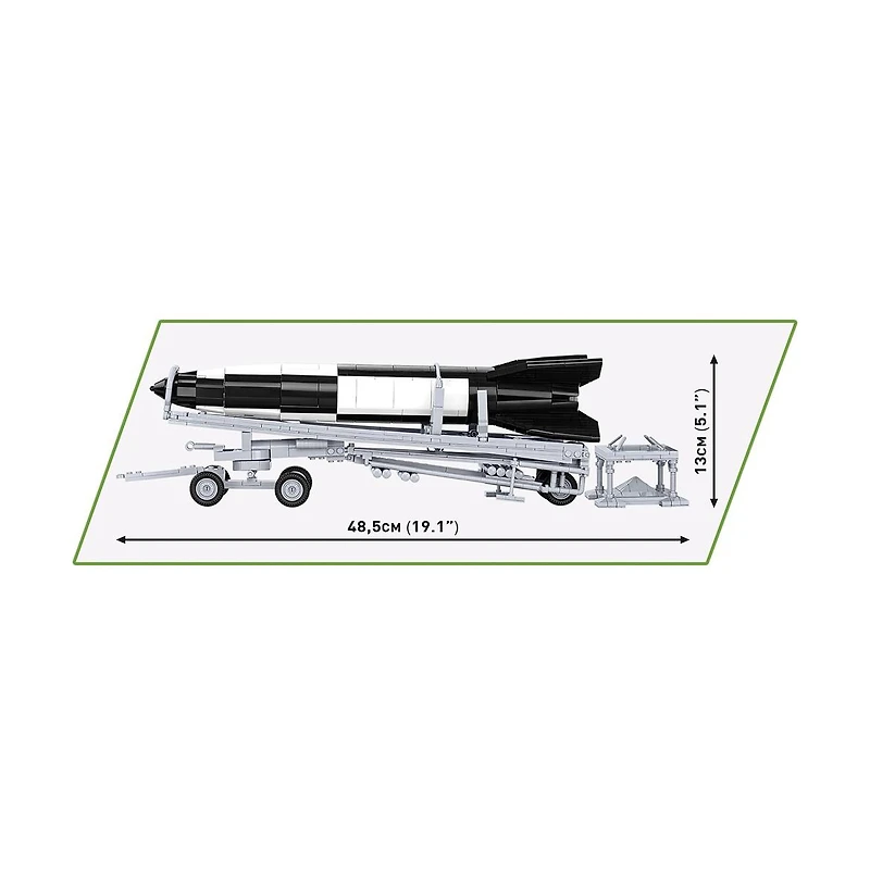 Cobi Historical Collection Wwii V2 Rocket and Transporter Executive Edition 1191-Piece Building Set, Ages 10+