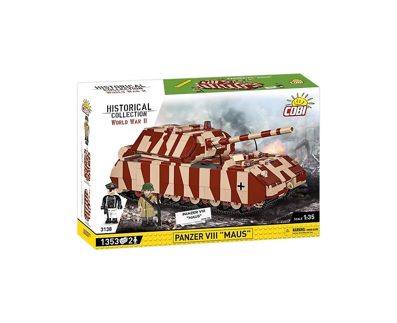 Cobi Wwii Panzer Viii Maus Tank 1353-Piece Building Set, Ages 11+