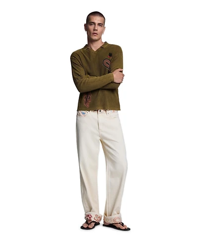 Desigual Men's Paisley Trousers 100% Cotton