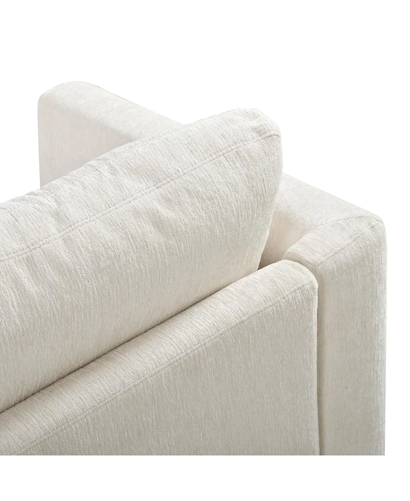 Streamdale Furniture 5-Seater Curved Modular Chenille Sectional Sofa with 4 Pillows