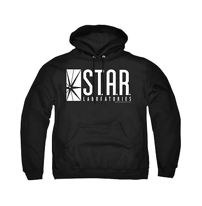 Flash Men's S.t.a.r. Labs Logo Graphic Kangaroo Pocket Pull-Over Hoodie