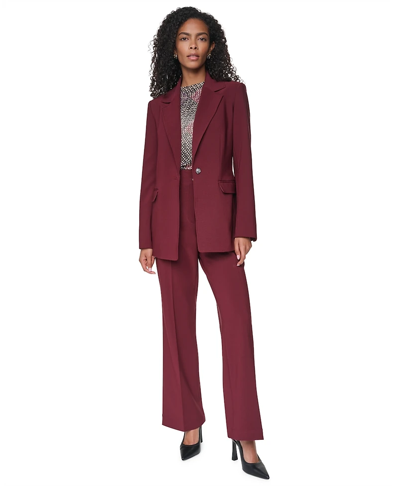 Dkny Petite Tech Tailoring Single-Breasted Stretch Blazer