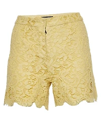 Pre-Owned Dolce & Gabbana Women's Lace Floral-Print Shorts, 7" Inseam