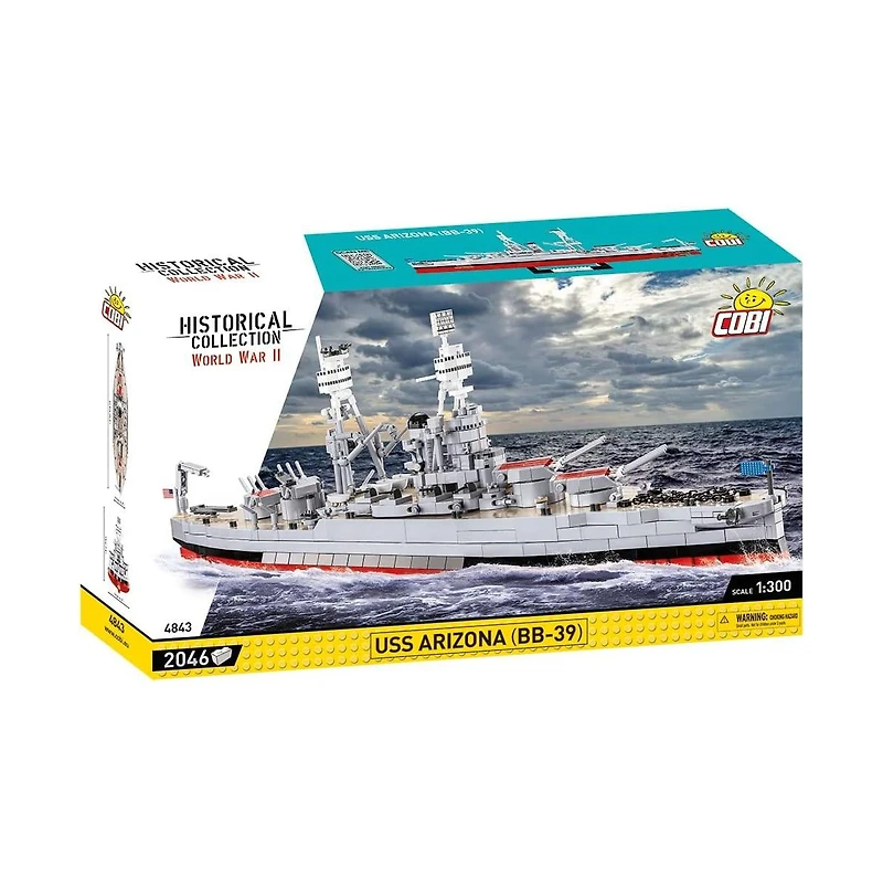 Cobi Wwii Uss Arizona (Bb-39) 2,046-Piece Building Set, Ages 10+