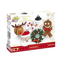Cobi Christmas Snowman Ornament 59-Piece Building Set, Ages 5+