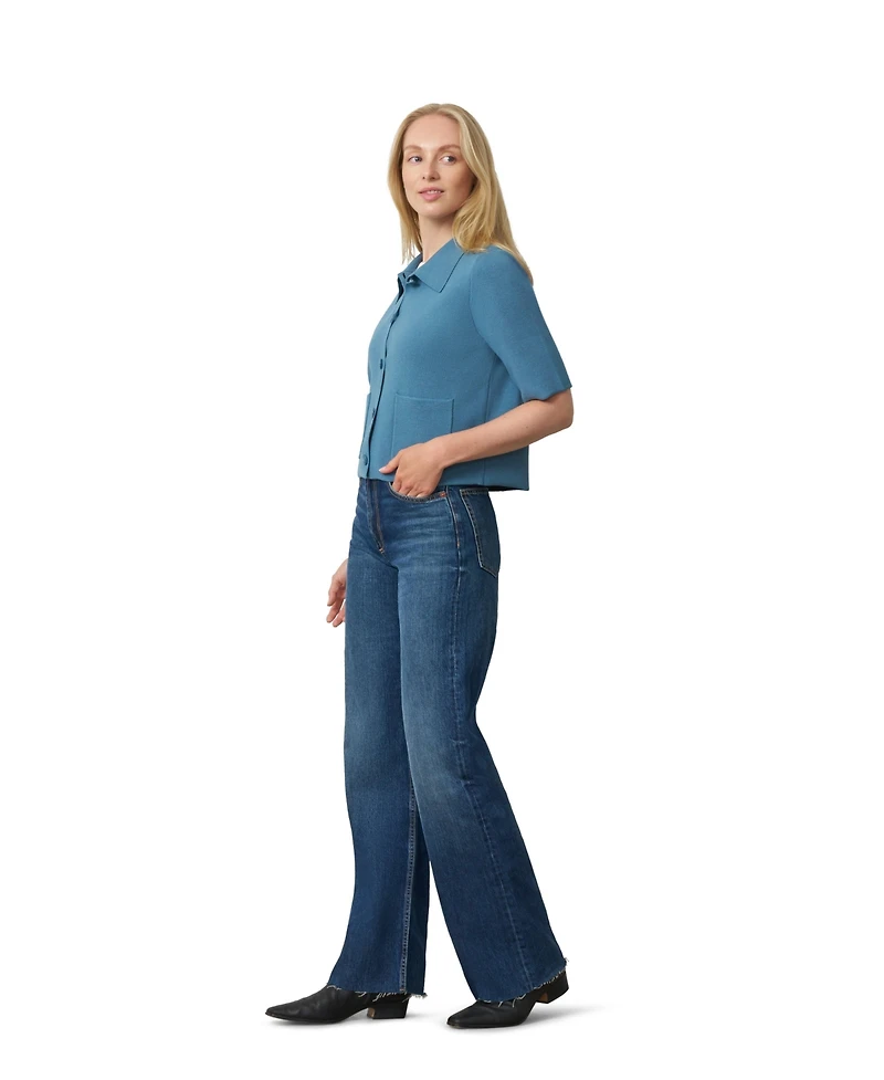 Cable & Gauge Women's Milano Knit Button-Front Cardigan