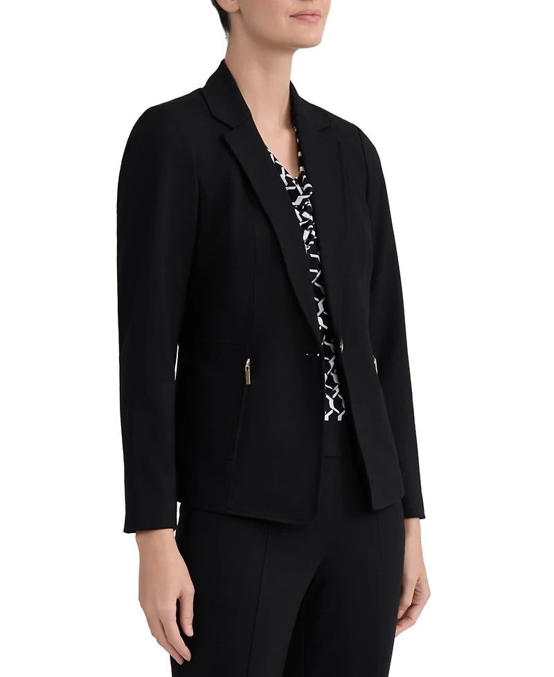 Kasper Women's One-Button Notch Collar Blazer