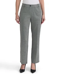 Kasper Women's Audrey Jacquard Straight-Leg Compression Pants