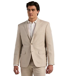 Perry Ellis Men's Herringbone Linen Blazer