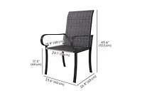 Cushry Set of 2 Outdoor Wicker Dining Chairs