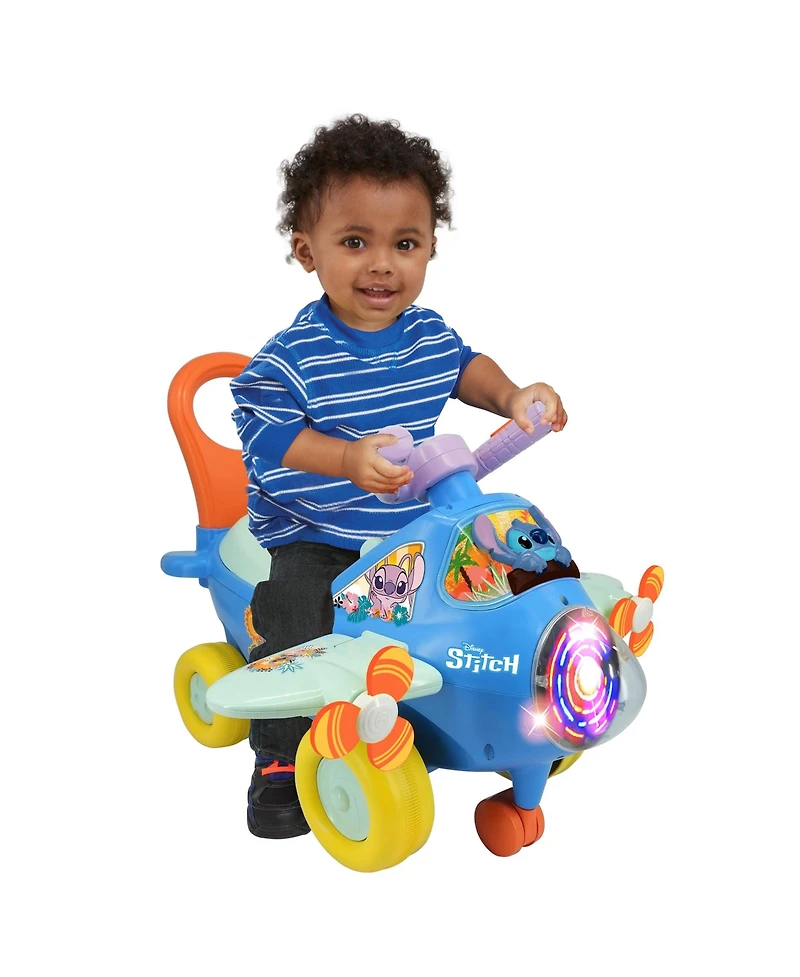 Kiddieland Activity Plane Stitch Lights and Sounds Ride-On, Ages 12-36 Mo.