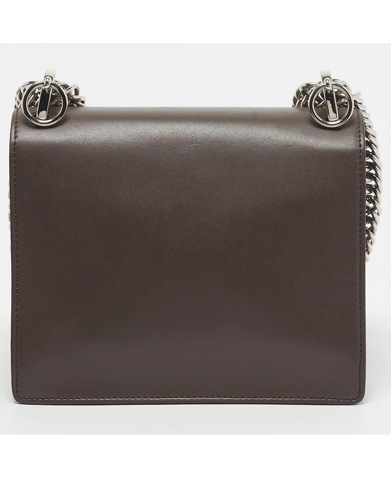 Pre-Owned Fendi Women's Kan I Mini Studded Leather Shoulder Bag