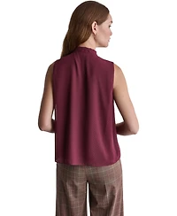 Bcbg Women's Sleeveless Tie-Neck Pleated Blouse