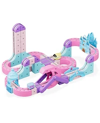Contixo MT6 Princess Castle Magnetic Train Track 96-Piece Building Set with Rechargeable Motorized Train, Ages 3+