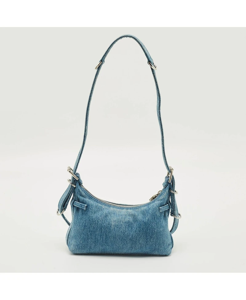 Pre-Owned Givenchy Women's Moyou Mini Denim Hobo Shoulder Bag