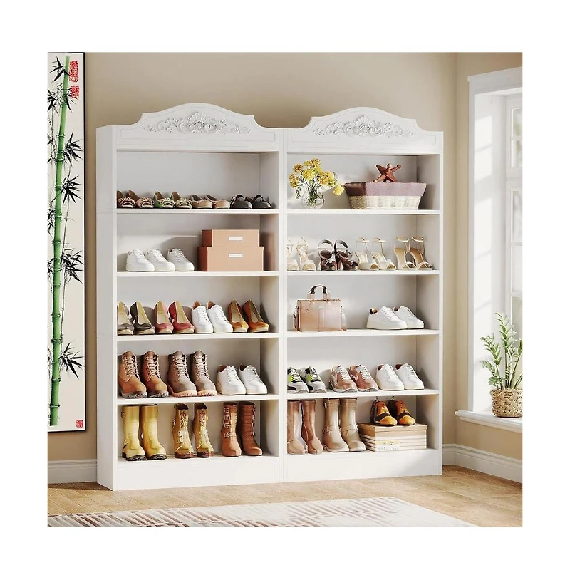 Slickblue 5 Tier Shoe Storage Organizer Cabinet for Entryway and Home