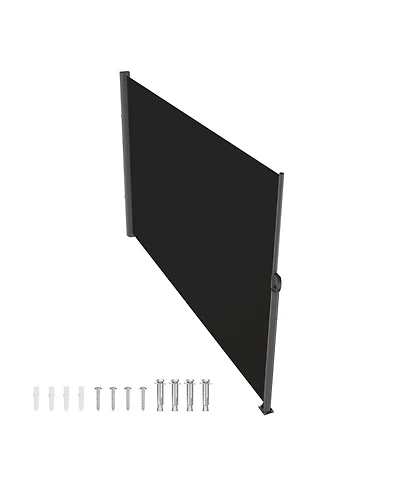 Vevor Retractable Side Awning 71''x 118'' Patio Screen Fence Divider Fencing