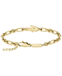 Lacoste Men's Arthor Gold-Tone Stainless Steel Crocodile Bracelet