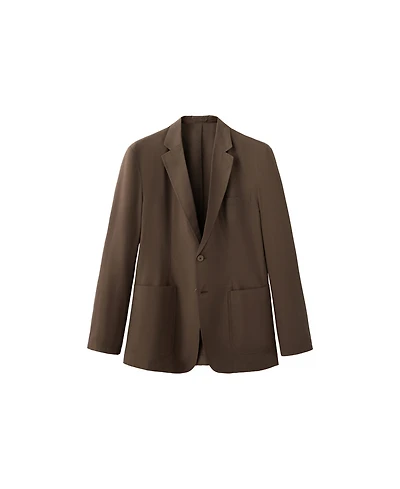 Mango Men's Slim Fit Cotton Lyocell Blend Blazer