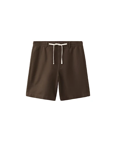 Mango Men's Cotton-Linen Blend Mid-Rise Bermuda Shorts, 8.54" Inseam