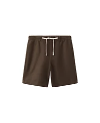 Mango Men's Cotton-Linen Blend Mid-Rise Bermuda Shorts, 8.54" Inseam