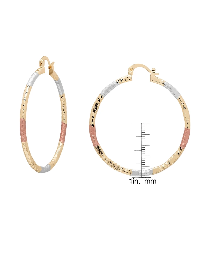 Macy's Tri-Color 45mm Hoop Earrings