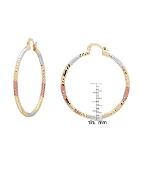 Macy's Tri-Color 45mm Hoop Earrings