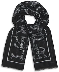 Karl Lagerfeld Paris Oversized Baroque Letters Scarf