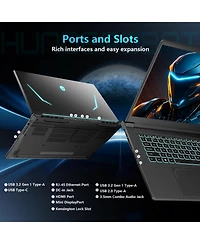 Thunderobot Storm 17 Gaming Laptop, 17.3" Qhd 165Hz 2K, Amd Ryzen 7 255, Nvidia GeForce Rtx 5070, 32GB DDR5, 2TB Ssd, Wi-Fi 6, Windows 11 Home, Black