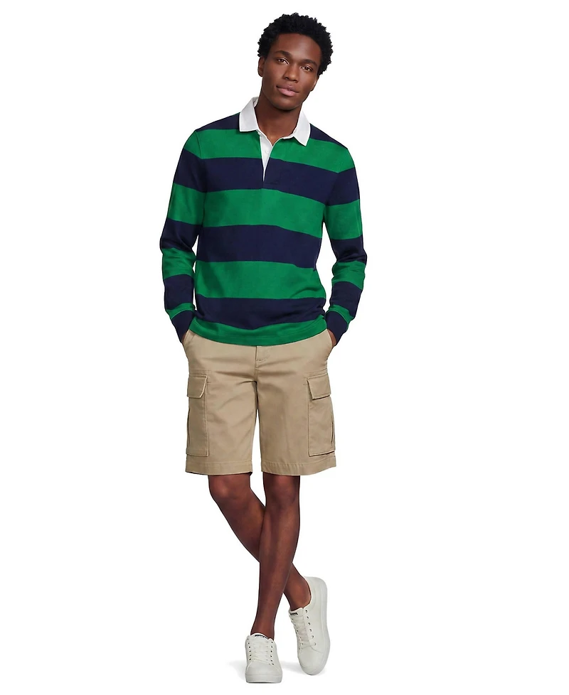 Lands' End Men's Long Sleeve Stripe Rugby Shirt