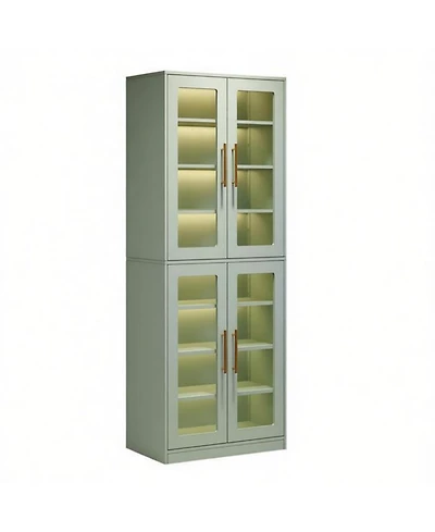 Slickblue 4 Door Shoe Storage Cabinet for Entryway Hallway Organization