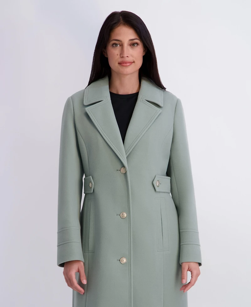 Kensie Women's Faux Wool Walker With Button Front