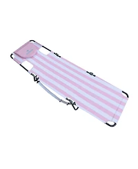 Ostrich The Original Chaise Lounge,Facedown Beach Pool Tanning Chair Pink Stripe
