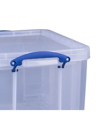 Really Useful Box 32 Liter Storage Container w/Snap Lock Handles, 6 Pack, Clear