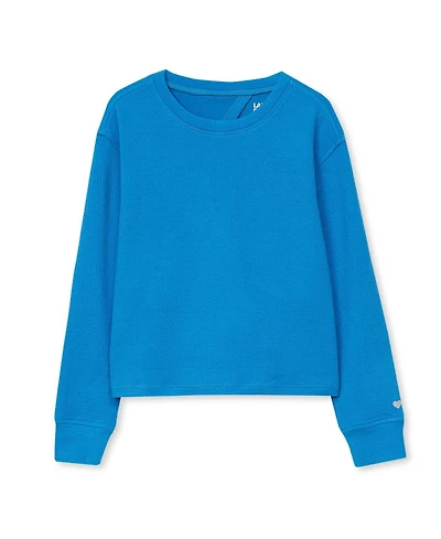 Lands' End Girls Long Sleeve Twist Back Active Top