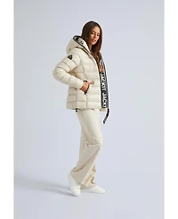 JACK1T Women's Hooded Quilted Puffer Jacket
