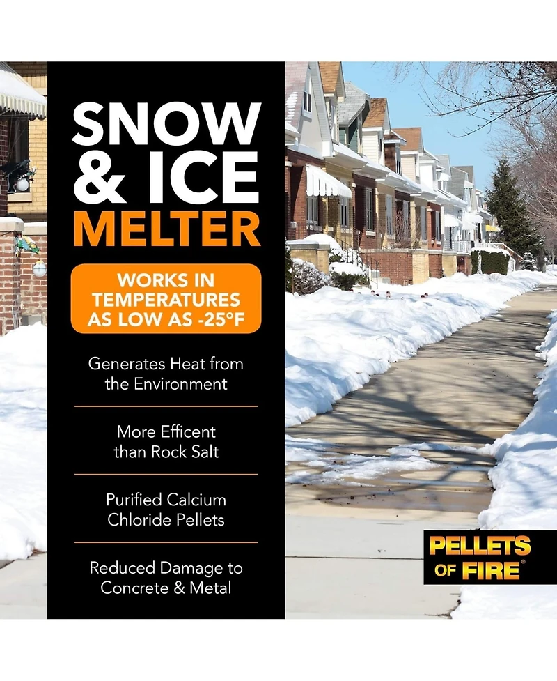 Snow Joe Pellets of Fire Ice Melter for Driveways and Sidewalks, 50 lbs, CPP50