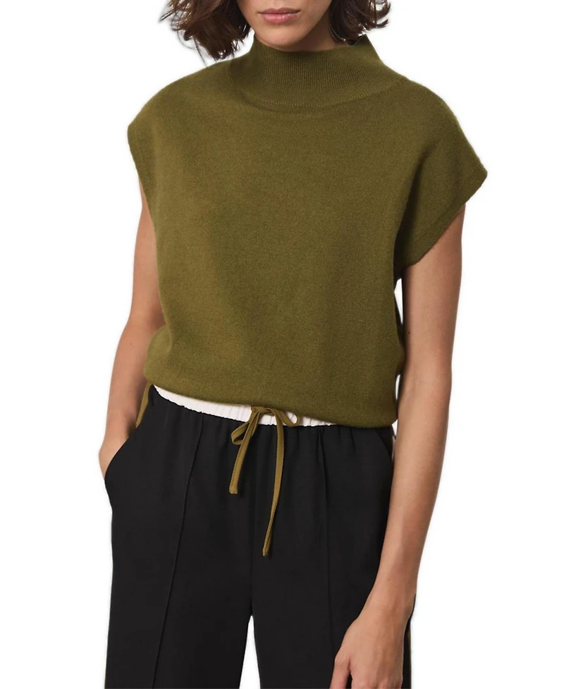 Mint Velvet Women's Mock-Neck Wool-Blend Sleeveless Vest