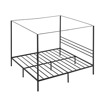 Slickblue Canopy Platform Bed Frame with Four-Post Design for Bedroom Use