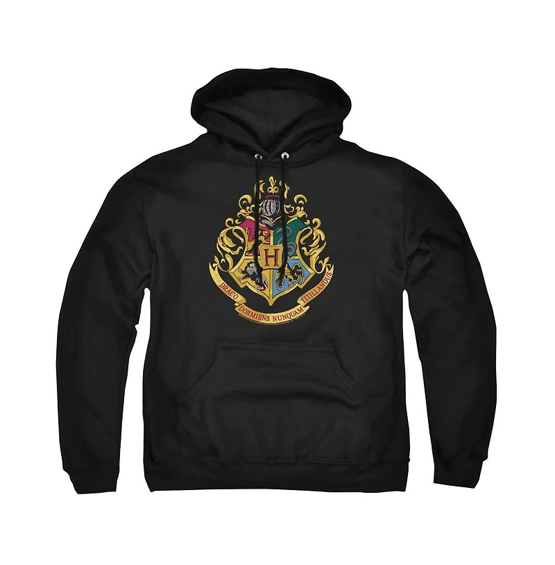 Harry Potter Men's Hogwarts Crest Graphic Pullover Hoodie