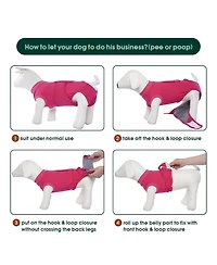 Cotton-Blend Post-Surgery Recovery Bodysuit Onesie for Dogs, E-Collar Alternative