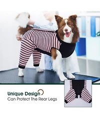 Soft Recovery Onesie Surgical Suit with Rear Leg Sleeves and Abdominal Coverage for Dogs