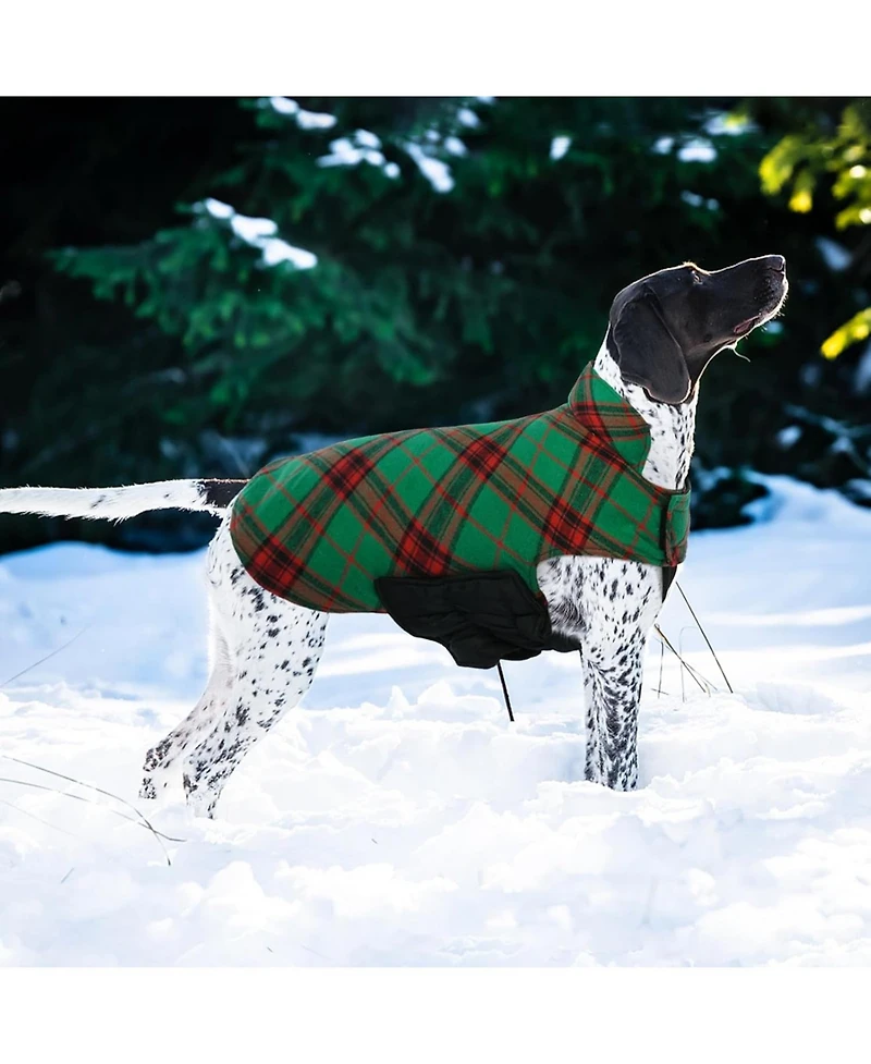 Reversible Waterproof Fleece-Lined Dog Jacket with Leash Access | Cold Weather Coat for Medium Dogs