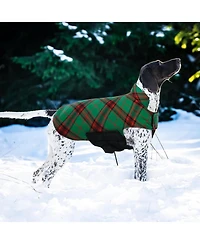 Reversible Waterproof Fleece-Lined Dog Jacket with Leash Access | Cold Weather Coat for Medium Dogs